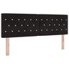 vidaXL Cabecero LED con tiras LED con cabecera Negro 160 cm Terciopelo