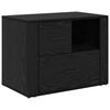 vidaXL Armario de Noche Roble Negro 35 x 60 x 50 cm