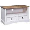 vidaXL Mueble para TV Corona Range de pino mexicano blanco 91x43x56 cm