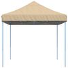 vidaXL Tienda de fiesta plegable Pop-Up beige 410x279x315 cm