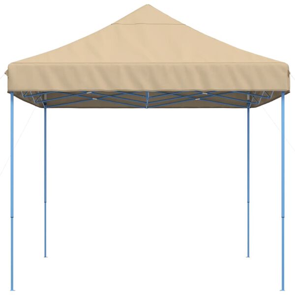 vidaXL Tienda de fiesta plegable Pop-Up beige 410x279x315 cm