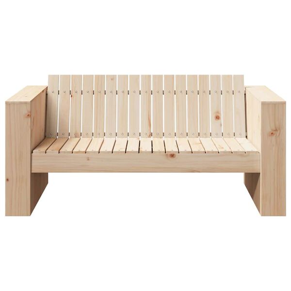 vidaXL Sofá de jardín Marrón 134 x 60 x 62 cm Madera de pino macizo