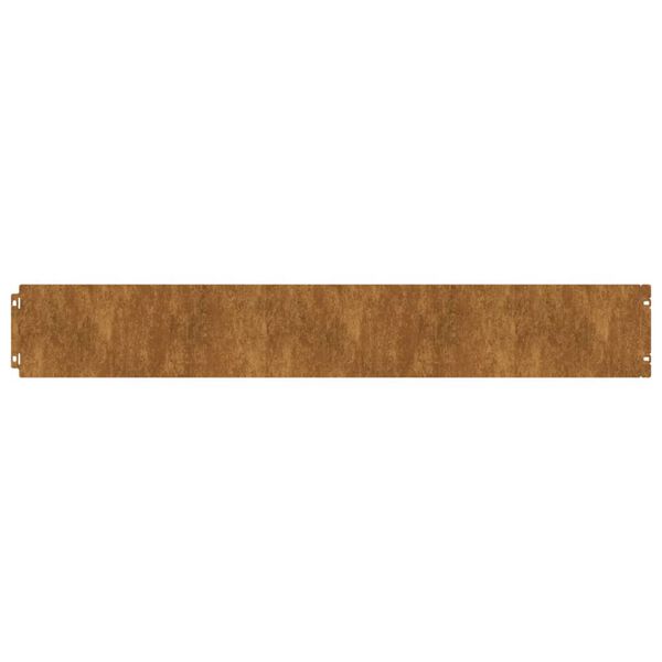 vidaXL Bordes de c&eacute;sped acero corten flexible 10 piezas 15x103 cm