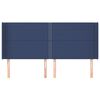vidaXL Cabecero con orejas de tela azul 203x16x118/128 cm