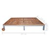 vidaXL Tumbona 2 personas con coj&iacute;n madera maciza de acacia y acero