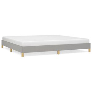vidaXL Cama sin colch&oacute;n tela gris claro 200x200 cm