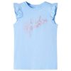 vidaXL Camiseta infantil de manga volante azul claro 104