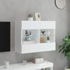vidaXL Mueble de TV de pared con luces LED blanco 78,5x30x60,5 cm