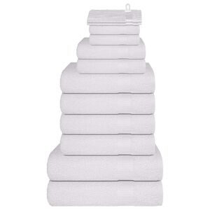 vidaXL Juego de toallas FROGN de 12 piezas blanco 360 g/m&sup2;