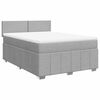 vidaXL Cama box spring con colch&oacute;n tela gris claro 140x200 cm
