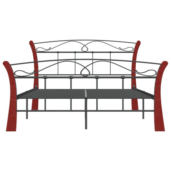 vidaXL Estructura de cama sin colchón metal negro 120x200 cm