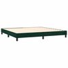 vidaXL Cama box spring con colch&oacute;n terciopelo verde oscuro 200x200 cm