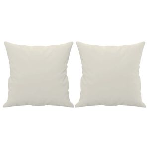 vidaXL Cojines decorativos 2 uds terciopelo crema 40x40 cm