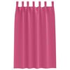 vidaXL Cortinas Opacas con Anillas 2 pcs Rosa Brillante 175 x 140 cm