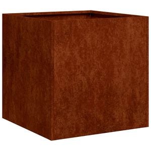 vidaXL Jardinera oxidada 40x40x40 cm acero corten