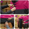 vidaXL Manta para Caballo Rosa y Negro 105 cm Poli&eacute;ster