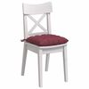 vidaXL Cojines para asiento 2 pcs Rojo vino 40 x 40 x 6 cm tela