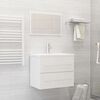 vidaXL Conjunto de muebles de ba&ntilde;o 2 piezas contrachapada blanco