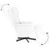 vidaXL Sill&oacute;n reclinable masaje con reposapi&eacute;s cuero sint&eacute;tico blanco