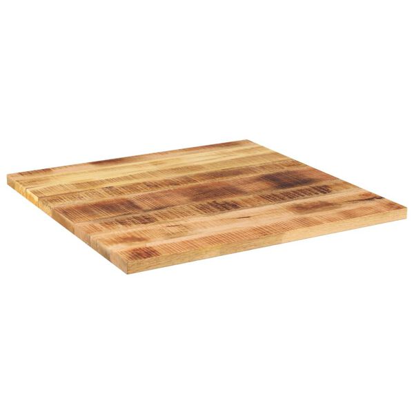 vidaXL Tablero de mesa cuadrado madera mango rugosa 70x70x3,8 cm