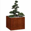 vidaXL Jardinera oxidada 100x100x80 cm acero corten