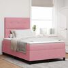 vidaXL Cama tipo Box Spring con colch&oacute;n Rosa 120 x 200 cm Terciopelo