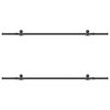 vidaXL Kit de herrajes para puertas correderas acero negro 213,5 cm