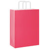 vidaXL Bolsas de papel con asas 50 uds rosa 26x12x35 cm