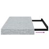 vidaXL Estantes flotantes pared 4 uds MDF gris hormig&oacute;n 50x23x3,8 cm