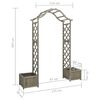 vidaXL Pérgola de jardín con jardinera madera maciza de abeto gris
