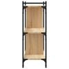 vidaXL Librer&iacute;a 3 estantes madera ingenier&iacute;a roble Sonoma 76x32x88 cm