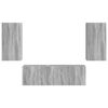vidaXL Conjunto de mueble para TV de pared 4 pcs Gris Sonoma