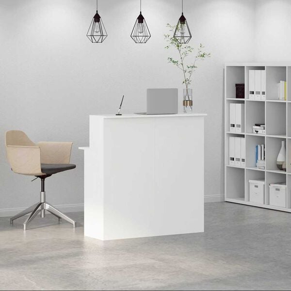 vidaXL Mostrador de recepción blanco 100x50x103,5 cm madera de ingeniería