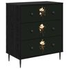 vidaXL Cajonera BREMEN Estampado de magnolia 66 x 36,5 x 76 cm