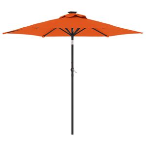 vidaXL Sombrilla de jard&iacute;n con poste de acero terracota 225x225x212 cm