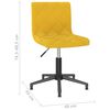 vidaXL Sillas de comedor giratorias 2 uds terciopelo amarillo mostaza