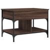vidaXL Mesa de centro madera ingenier&iacute;a metal marr&oacute;n roble 70x50x50 cm