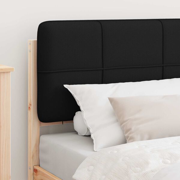 vidaXL Estructura de Cama con Cabecera Tapizada Negro 100 x 200 cm