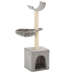 vidaXL Rascador para gatos con poste de sisal 105 cm gris