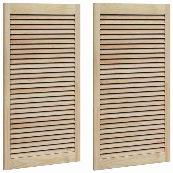 vidaXL Puerta de Armario con puerta 2 pcs Natural 110 x 2,1 x 59,5 cm