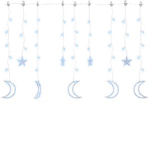 vidaXL Luces estrella y luna 138 LEDs blanco fr&iacute;o con control remoto