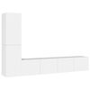 vidaXL Set de muebles para TV 4 piezas madera contrachapada blanco