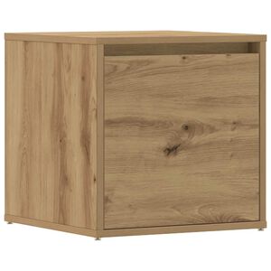 vidaXL Caj&oacute;n taburete madera ingenier&iacute;a roble artesanal 40,5x40x40 cm