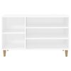 vidaXL Mueble zapatero madera contrachapada blanco 102x36x60 cm
