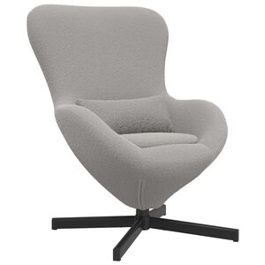 vidaXL Sill&oacute;n huevo Gris Claro 63 x 73 x 90 cm tela