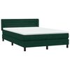 vidaXL Cama box spring con colch&oacute;n terciopelo verde oscuro 160x210 cm