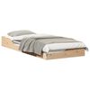 vidaXL Estructura de cama Marr&oacute;n 90 x 220 cm Madera de pino macizo