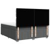 vidaXL Cama box spring con colch&oacute;n tela gris oscuro 200x200 cm