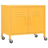 vidaXL Armario de almacenamiento acero amarillo mostaza 60x35x56 cm