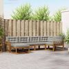 vidaXL Conjunto de sof&aacute;s de exterior 6 pcs Gris Natural y Claro